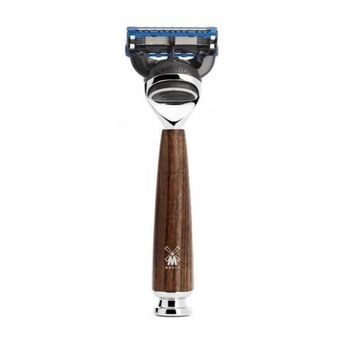 Mühle Rytmo 4-piece shaving set in ash fusion™, pure black shaving brush and bowl