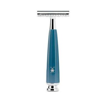 3-piece set, blue Muhle Rytmo safety blade, pure black