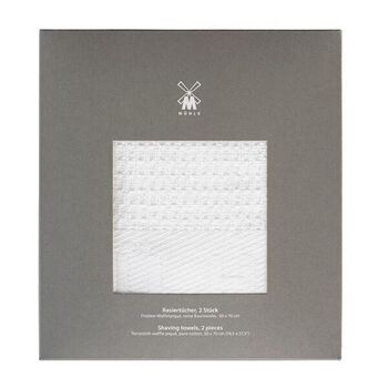 Lot de deux serviettes de rasage Muhle