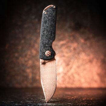 Boker Sherman Damast Roségold Klappmesser