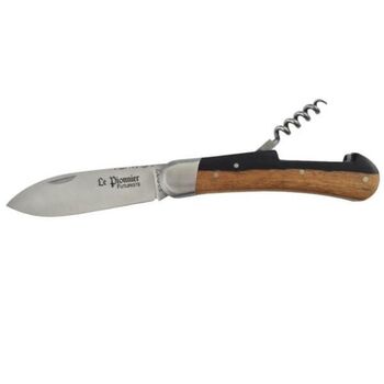 Douris Chastel Le Pionnier Futuriste 2-piece folding knife set, Grenadille