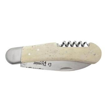 Douris Chastel Le Pionnier Futuriste 2-piece folding knife set, made of bone