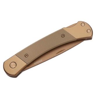 Herbertz Klappmesser Titan Roségold/G10 Sand 11 cm
