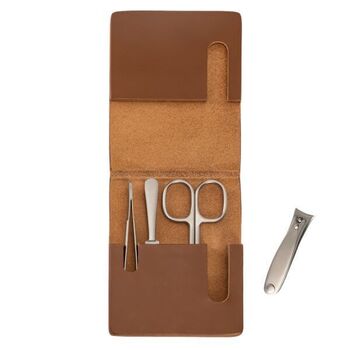 Trousse manucure Muhle travel cuir camel