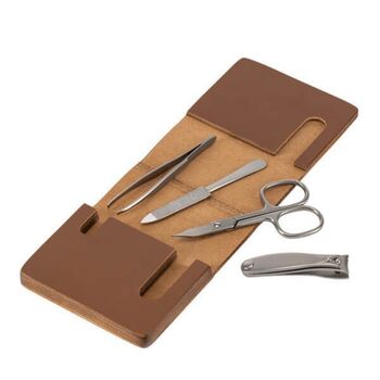 Trousse manucure Muhle travel cuir camel