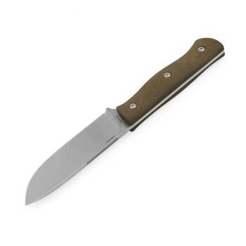 Couteau fixe Maserin "WOODSAM" Paperstone marron