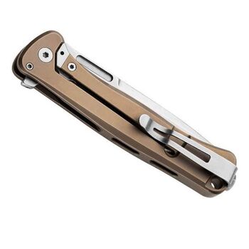Couteau pliant Lionsteel "EMMET" Titane et fibre de carbone doré