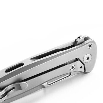 Lionsteel "EMMET" folding knife Titanium and grey carbon fiber