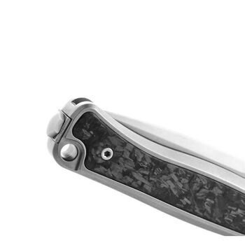 Couteau pliant Lionsteel "EMMET" Titane et fibre de carbone gris