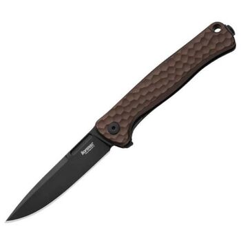 Couteau pliant Lionsteel "EMMET" Aluminium marron PVD