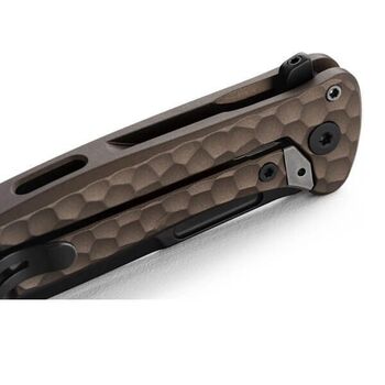 Couteau pliant Lionsteel "EMMET" Aluminium marron PVD