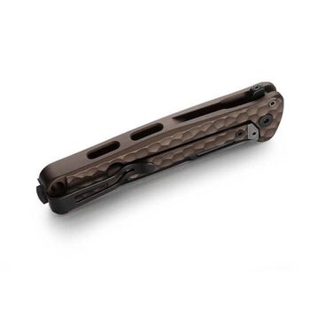 Couteau pliant Lionsteel "EMMET" Aluminium marron PVD