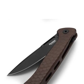 Lionsteel "EMMET" folding knife, brown PVD aluminum