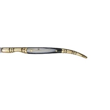 Cudeman-Klappmesser im Stile eines Stiletts mit 7 cm langem Griff in Hornoptik