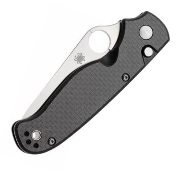 Spyderco „BUTTONUP“ Klappmesser mit Teilwellenschliff, G10/Carbon