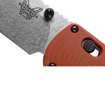 Benchmade Mini SlipRidge Rust Orange Folding Knife