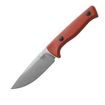 Benchmade SlipRidge Fixed-Blade Knife (Combo Edge, Rust Orange)