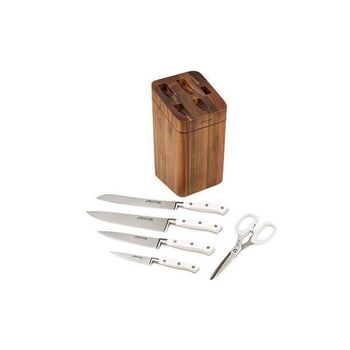 Arcos Riviera Messerblock, 5-teilig, Weiß