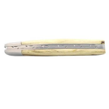 Chevalerias-Klappmesser „Le Thiers“, 1 Stück, Damaszener-Klinge, Griff aus Ginsterholz