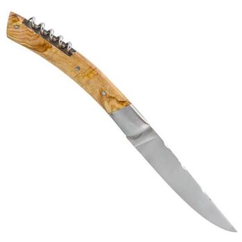 Chevalerias ‘Le Thiers’ 2-piece folding knife set by Olivier, including a corkscrew