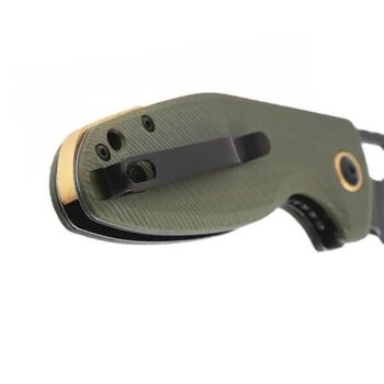Black Fox Puffy G10 Green Pocket Knife
