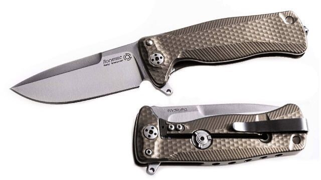 Lionsteel folding knife Titanium Bronze SR22.B