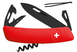 couteau suisse Swiza D03 All Black Red