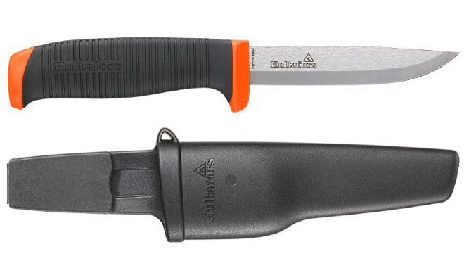 Couteau Hultafors lame fixe carbone
