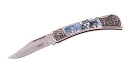 Herbertz folding knife with wolfs decoration 590211