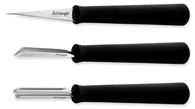 Basic Carving tools set Triangle 3 pcs