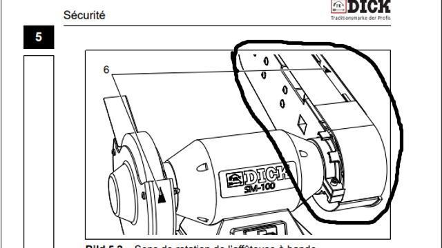 Kompletter Ersatzarm für die Bandschleifmaschine Dick SM-100
