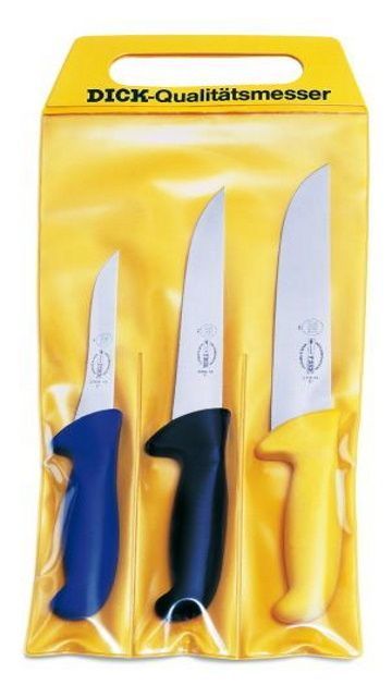 Set of 3 Dick Ergogrip butcher's knives 3 colors