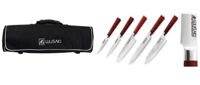Wusaki Pakka X50 5 kitchen knives case