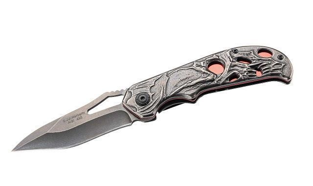 Herbertz pocket knife skull handle design