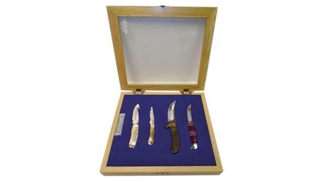 Buck's Box mit 4 Messern "100 Jahre Buck Family Favorites".