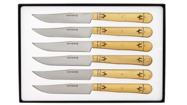 87612-Box of 6 Nontron table knives