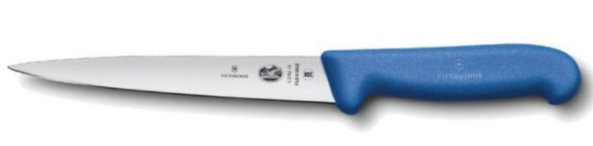 5.3702.20 Stripping knife, sole fillet, flexible blade 20 cm Victorinox blue handle