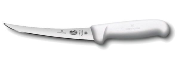 Couteau à désosser flexible à dos renversé 15 cm Victorinox manche blanc