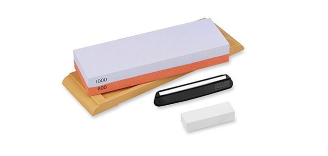 Double Sided Whetstone With Base 600 1000 Grit Yaxell Double Sided Whetstone With Base 600 1000 Grit Yaxell