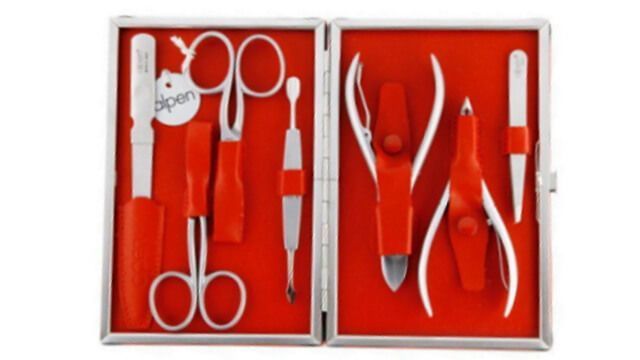 Trousse manucure 7 pièces Alpen rouge