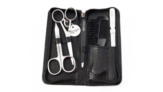 Manicure and beard kit Alpen 5 pieces black