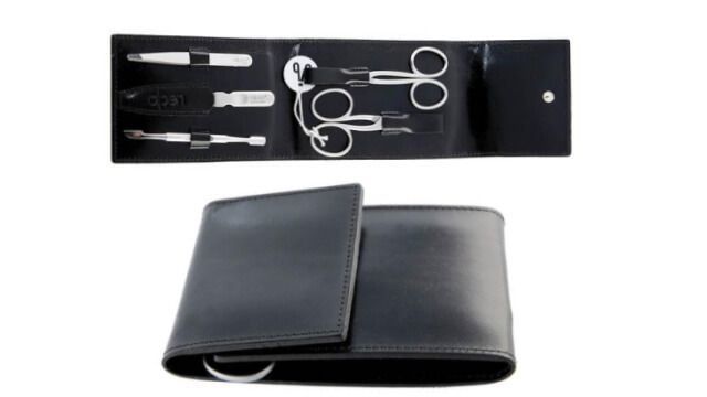 6912R.Black Manicure bag 5 pieces Alpen "antique line