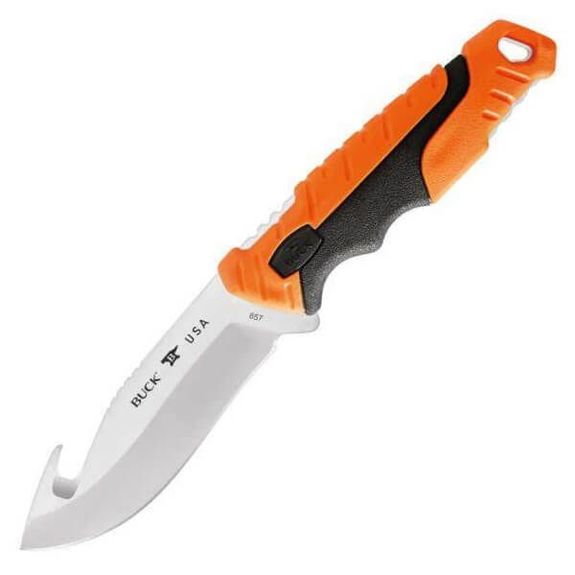 BU0657ORG-Buck Pursuit Pro Large Guthook Hunting Knife