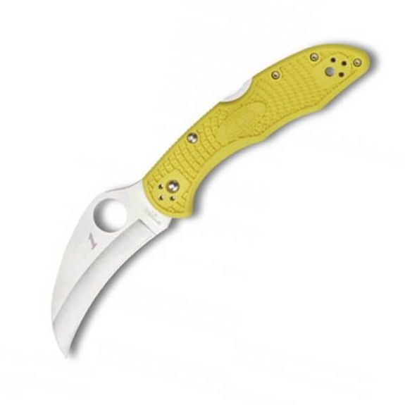 C106PYL2-Spyderco Tasman Salt 2 pocket knife yellow