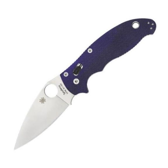 C101GPDBL2-Spyderco Manix 2 G10 blue pocket knife