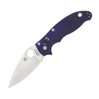 C101GPDBL2-Spyderco Manix 2 G10 blue pocket knife