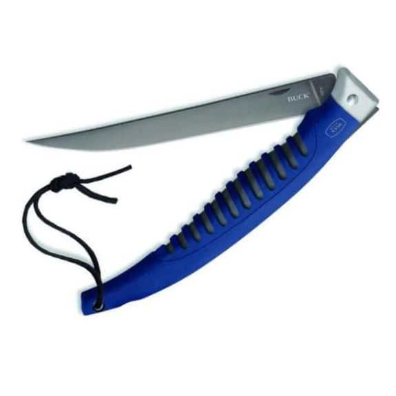 BU0220BLS-Couteau pliant à filet Buck Silver Creek bleu
