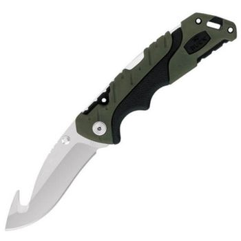 BU0660GRG-Buck Pursuit Large Guthook Folding Hunting Knife