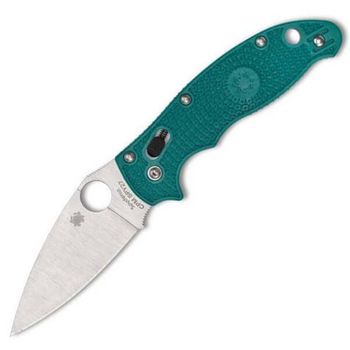 C101PCBL2-Spyderco Manix 2 pocket knife turquoise blue