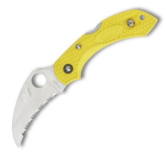 C28SYL2HB-couteau de poche Spyderco Dragonfly 2 Salt Hawkbill